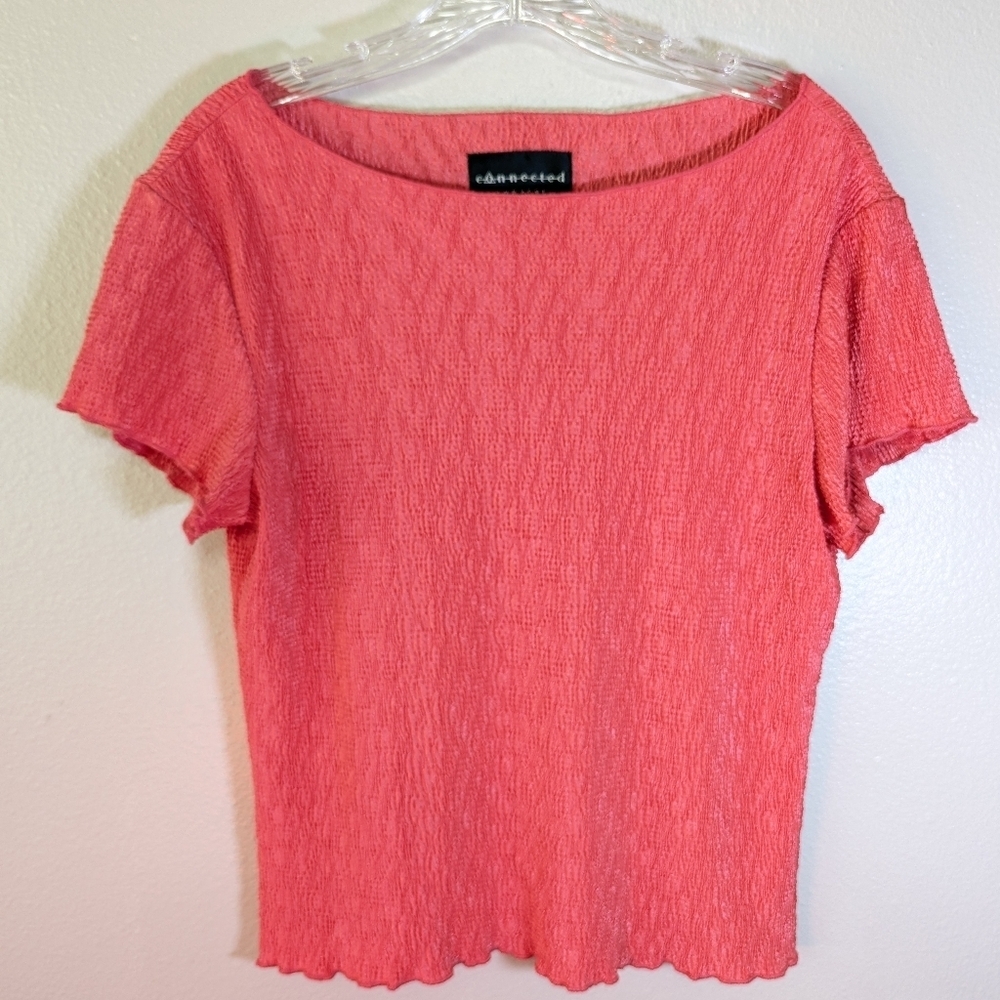 Connected Apparel women's pink top size medium